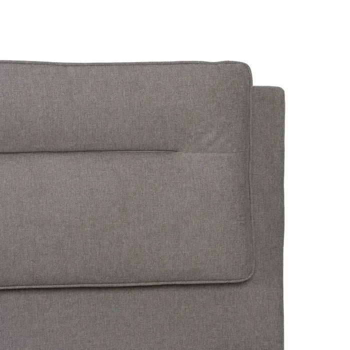 ALDEHUELA - Cama tapizada gris para colchón de 150 cm