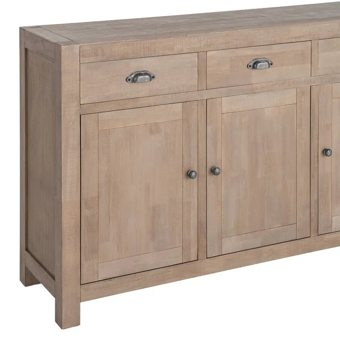 ELVA - Aparador de madera de pino natural 140 cm
