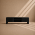 TIELMES - Mueble TV de diseño en madera de mango negra de 165 cm