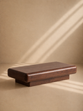 OBEJO - Mesa de centro de madera de acacia marrón 160 cm – diseño contemporáneo