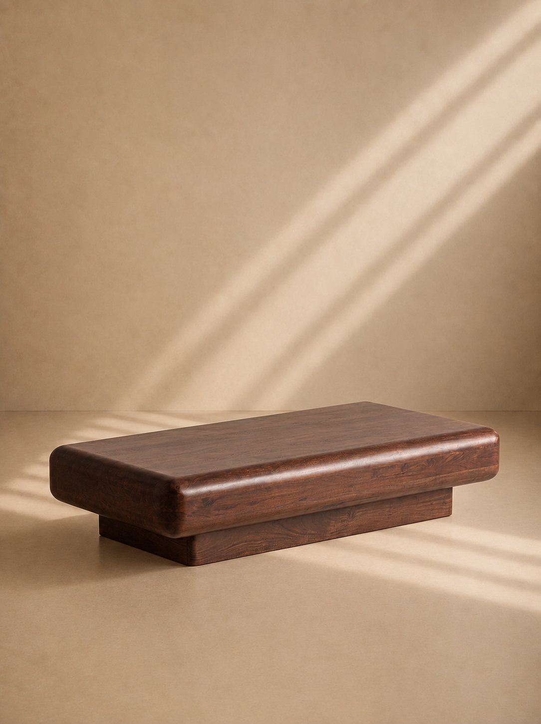 OBEJO - Mesa de centro de madera de acacia marrón 160 cm – diseño contemporáneo
