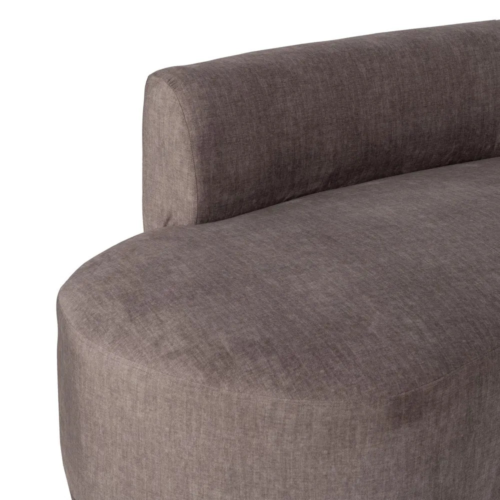 LUINA - Sofá curvo de 3 piezas gris 405 cm – Diseño contemporáneo