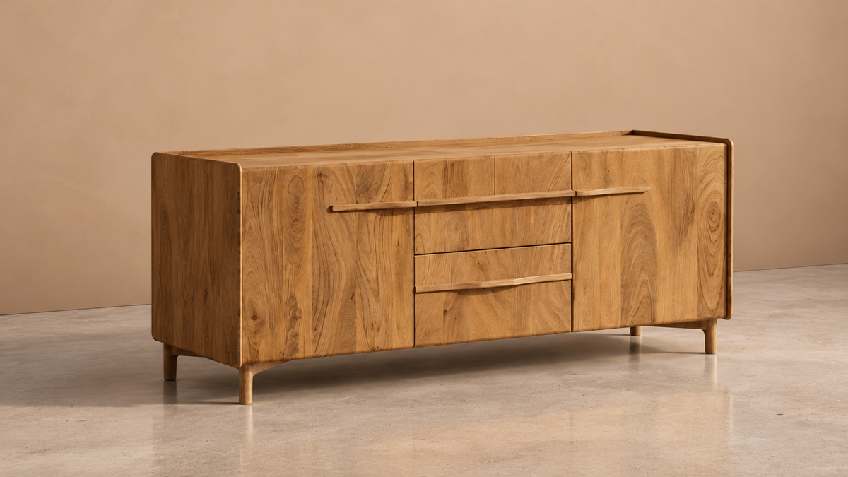 INAZARES – Aparador de madera de mango natural de 160 cm