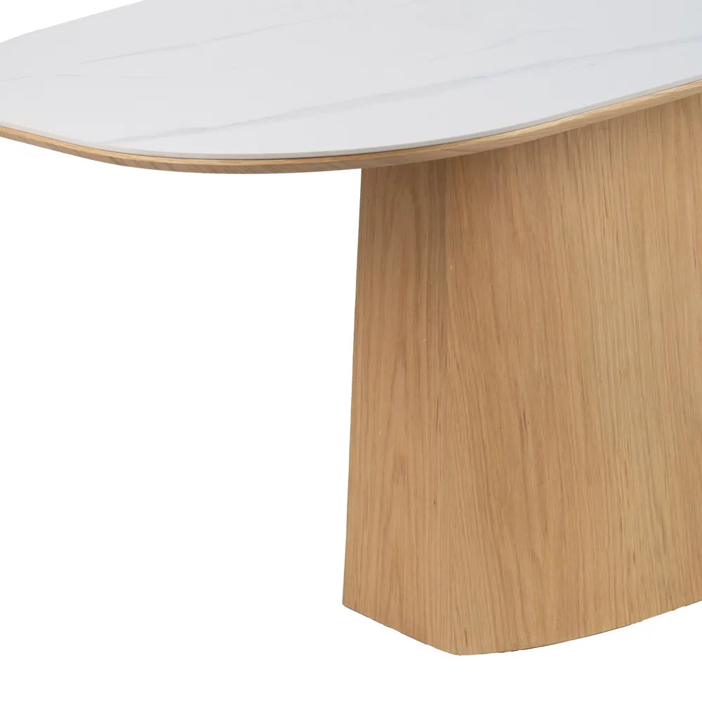 TAVERT - Mesa de comedor blanco natural 180 x 90 x 75 cm