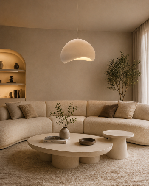 BLAS - Lámpara colgante de diseño de resina – Estilo orgánico contemporáneo