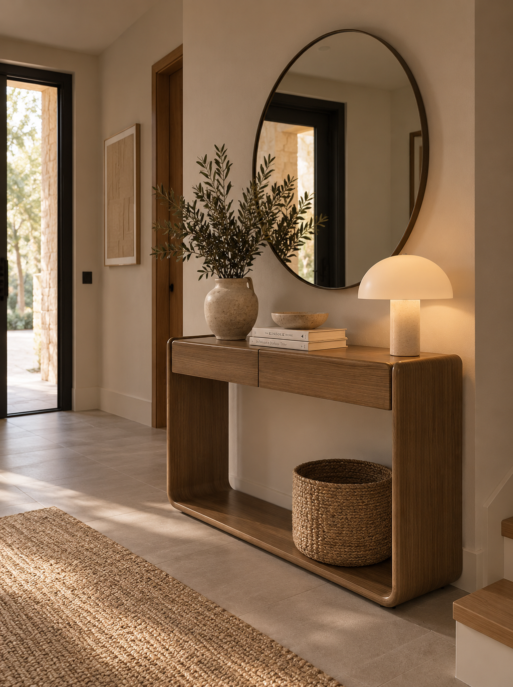 ISABA - Console en bois de noyer 120 cm