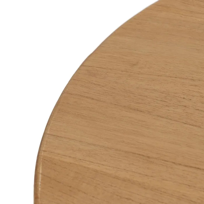 TRETS - Mesa de centro natural madera de mindi salón 80 x 80 x 50 cm