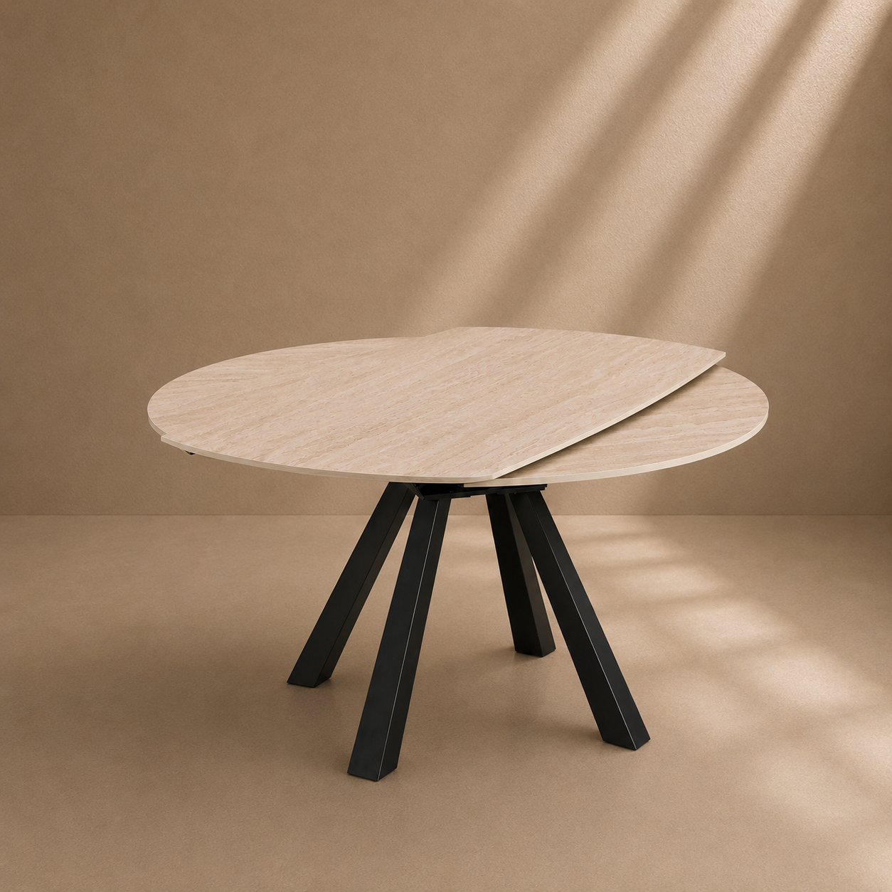 EBRE - Table à manger extensible en céramique effet travertin – Élégance et fonctionnalité