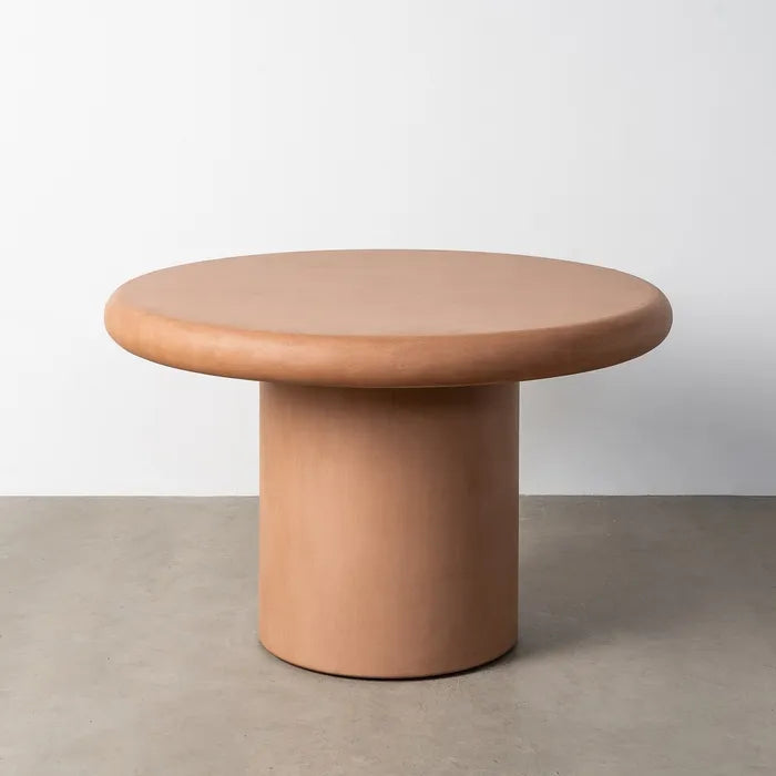 FANZARA - Mesa de comedor efecto cemento MDF 120 x 120 x 76 cm