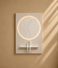 MORLA - Cuadro Bajo la Luna 100 % óleo LED en relieve 80x120 cm