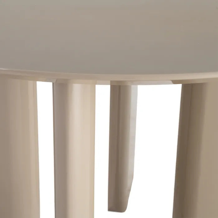 GISTAIN - Mesa de comedor topo 120 x 120 x 75 cm