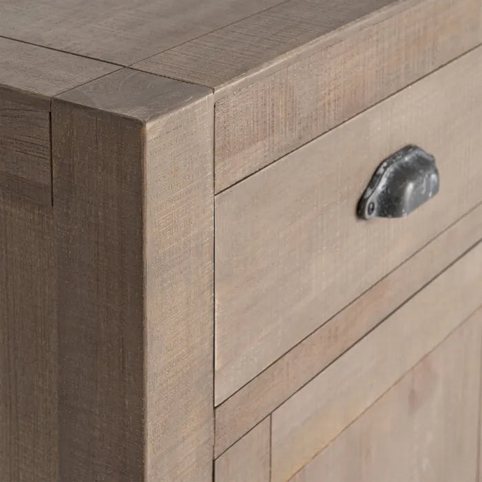 ELVA - Aparador de madera de pino natural 140 cm
