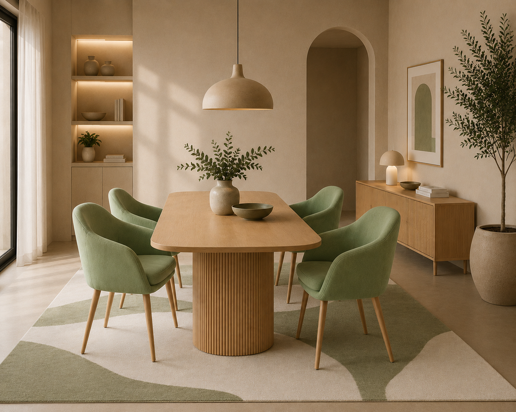 TUDELA - Fauteuil design en tissu effet lin vert clair – Élégance, confort et polyvalence