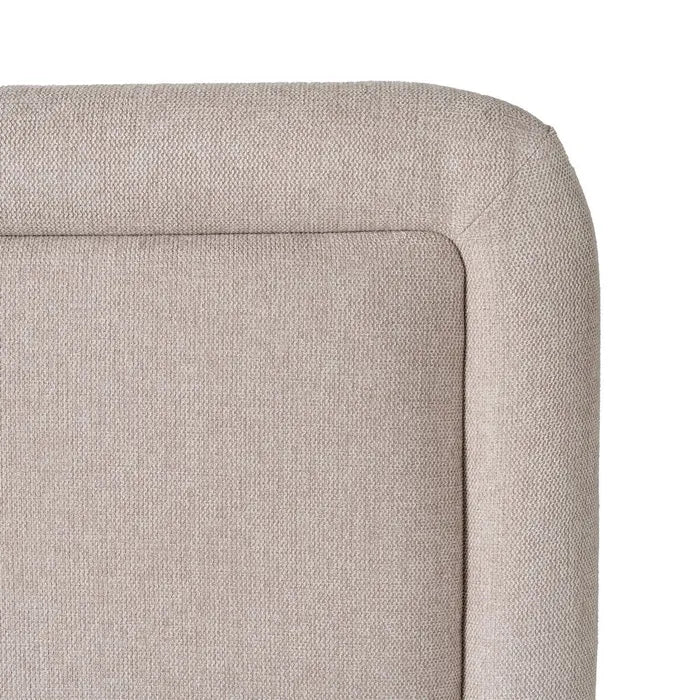 AYLLÓN - Cama tapizada beige para colchón de 150 cm