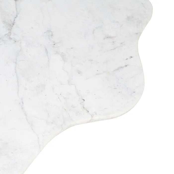 ARGES - Mesa de centro de mármol y madera natural 135 x 80 x 35 cm