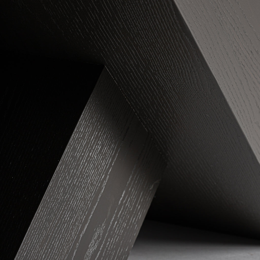 MAJAN - Table à manger en bois de chêne noir 240 cm – design contemporain et élégant
