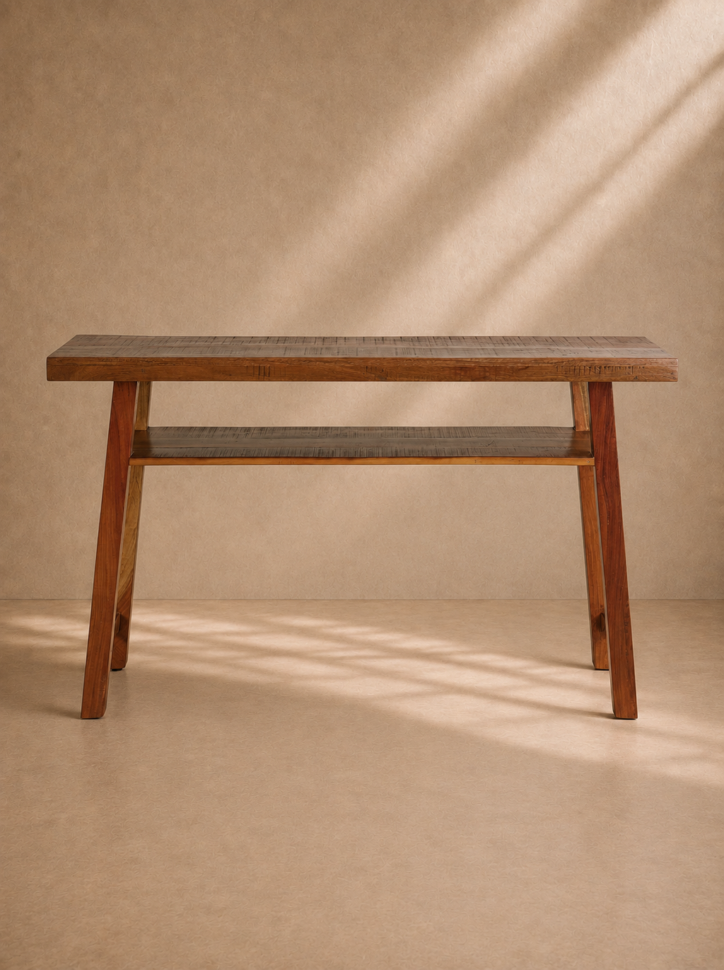 OMONO - Console en bois massif recyclé 130 cm – style rustique