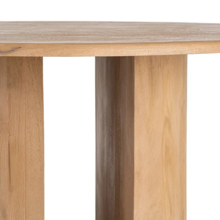 TERENA - Mesa de comedor madera de mango natural 130 x 130 x 76 cm