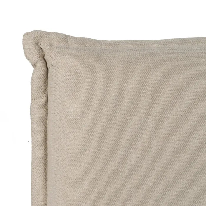 ANTIGNAC - Cama tapizada beige para colchón de 180 cm