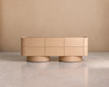 REUS - Aparador de design folheado a carvalho creme 220 cm