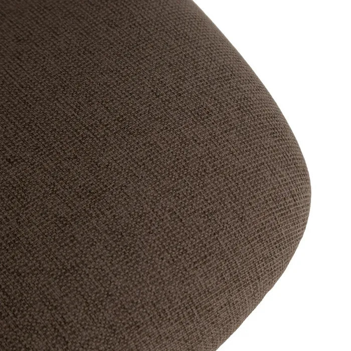 ÓBIDOS - Silla de oficina con ruedas de tela y metal color topo 63 × 59 × 94,5 cm