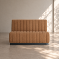 MAELLA - Banquette 2 places en tissu ocre – Design contemporain