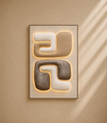 MEZEL - Cuadro LED Minimalista Abstracto en Relieve 80x120 cm – Marco de Madera