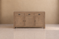 ELVA - Aparador de madera de pino natural 140 cm