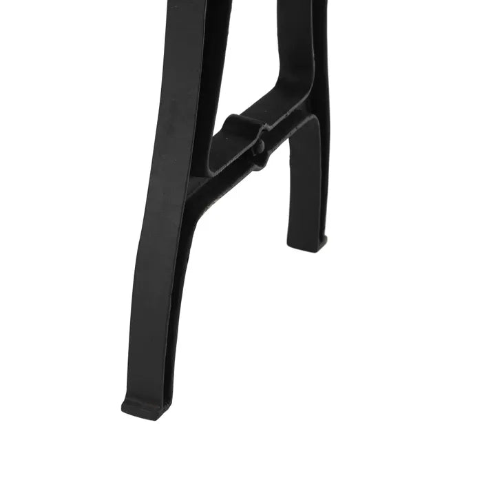 AUTOIRE - Mesa de comedor natural negro madera hierro 220 x 90 x 76 cm
