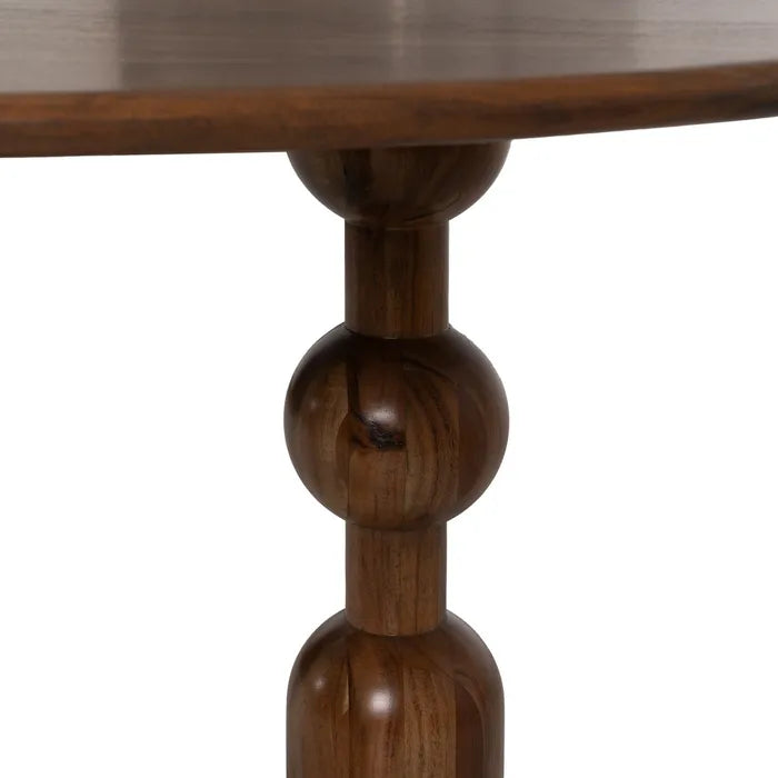 MURCA - Mesa de comedor marrón de madera de acacia 240 x 97 x 76 cm