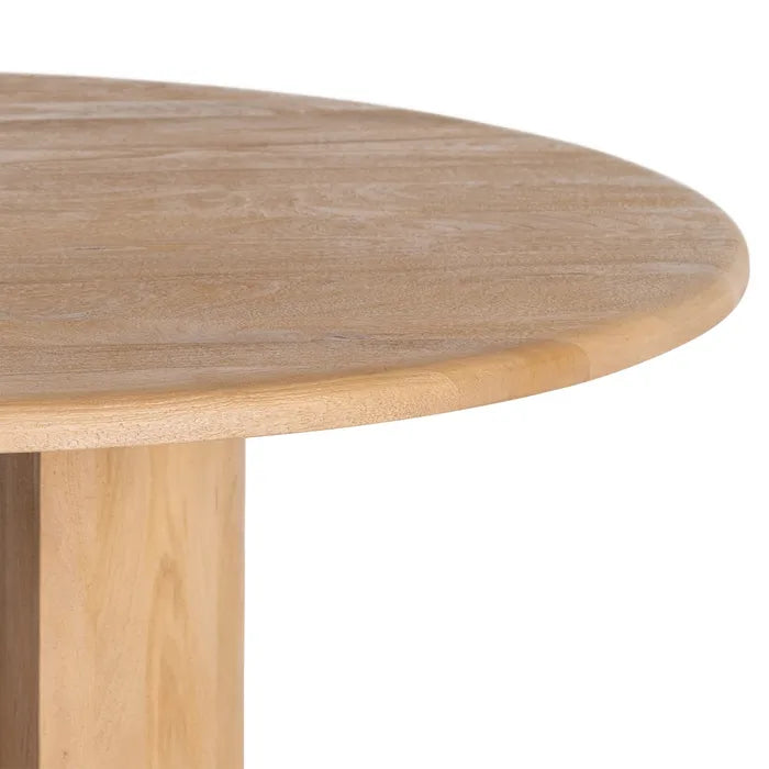 TERENA - Mesa de comedor madera de mango natural 130 x 130 x 76 cm