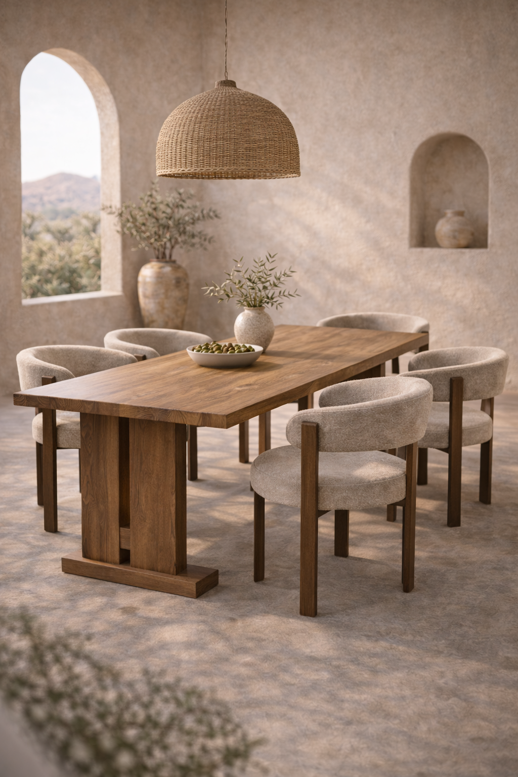 LEVA - Silla tapizada beige