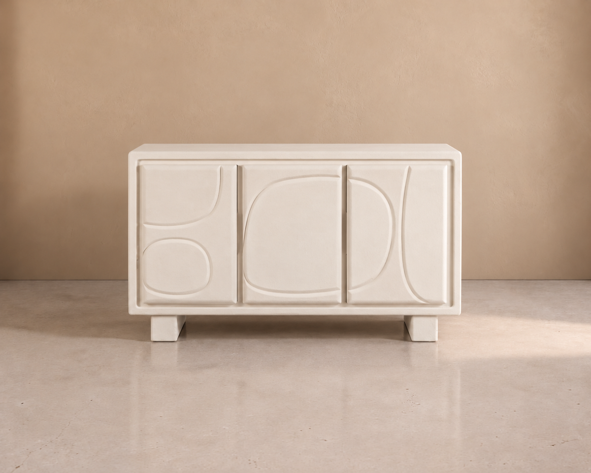 LUNEL - Aparador blanco MDF 120 cm