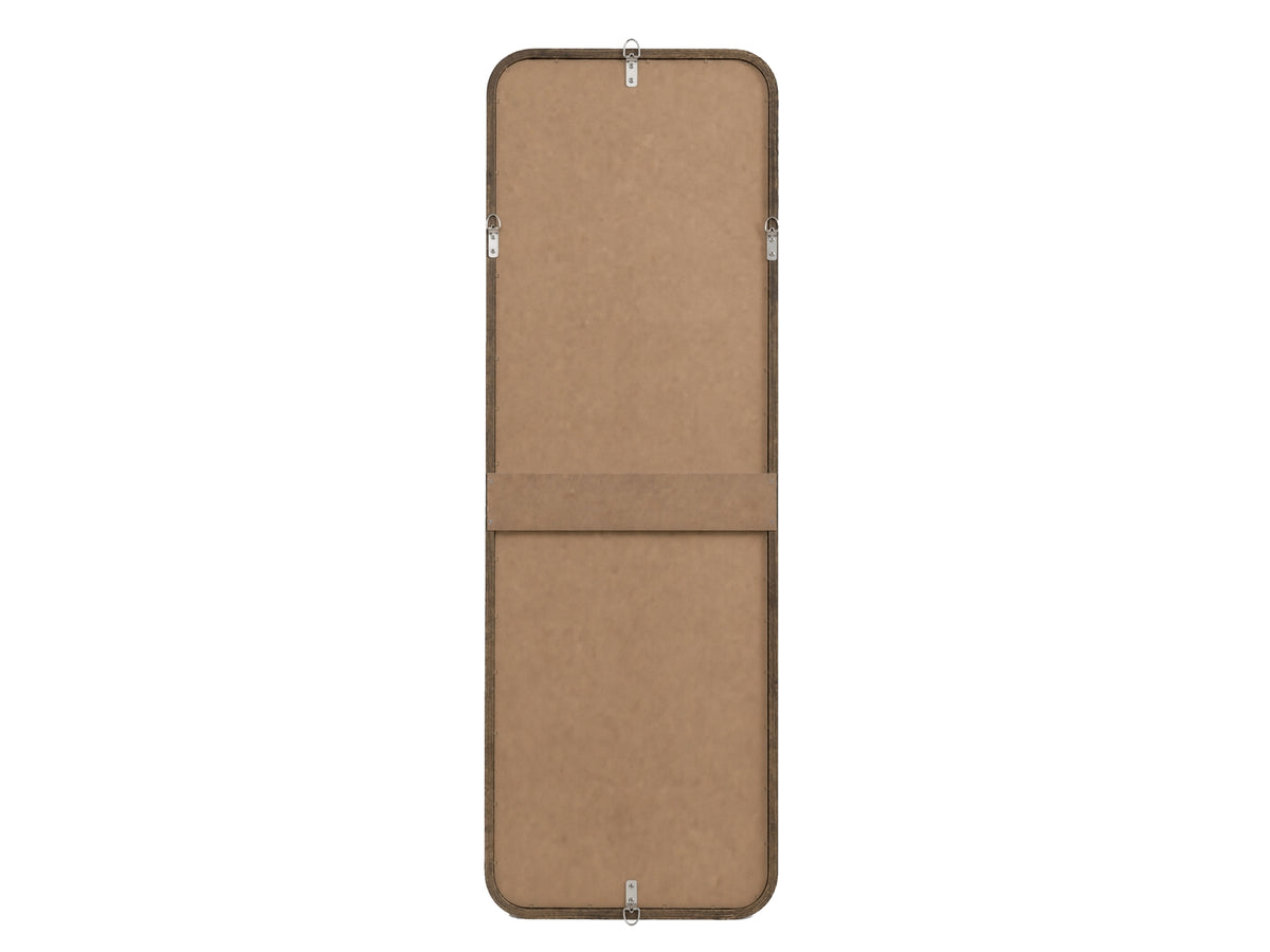 SEDANO - Espejo rectangular de madera con esquinas redondeadas y marco de nogal