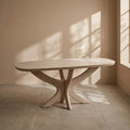 CALAIA - Mesa de comedor de madera de mango natural 180 x 90 cm