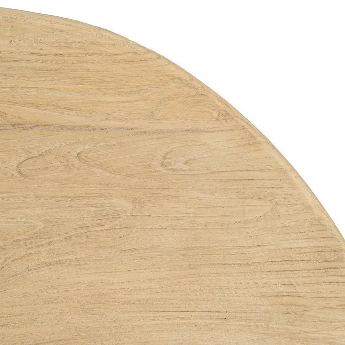 BESSE - Mesa de centro de madera de olmo para salón 127 x 69 x 38 cm