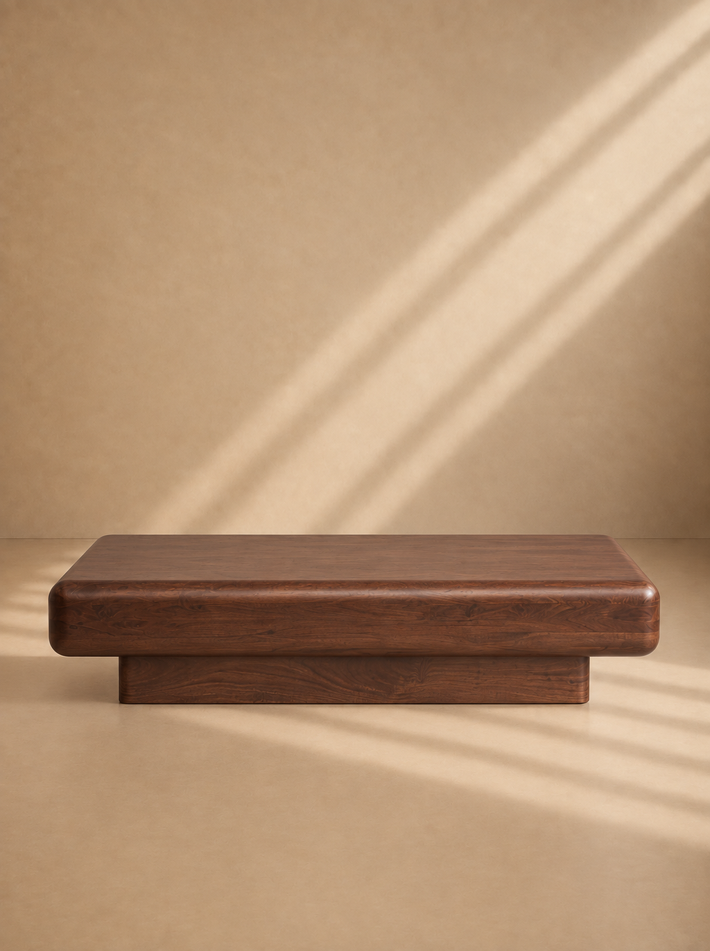 OBEJO - Mesa de centro de madera de acacia marrón 160 cm – diseño contemporáneo