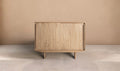 LÉRAN - Aparador alto de madera de mindi marrón 150 cm