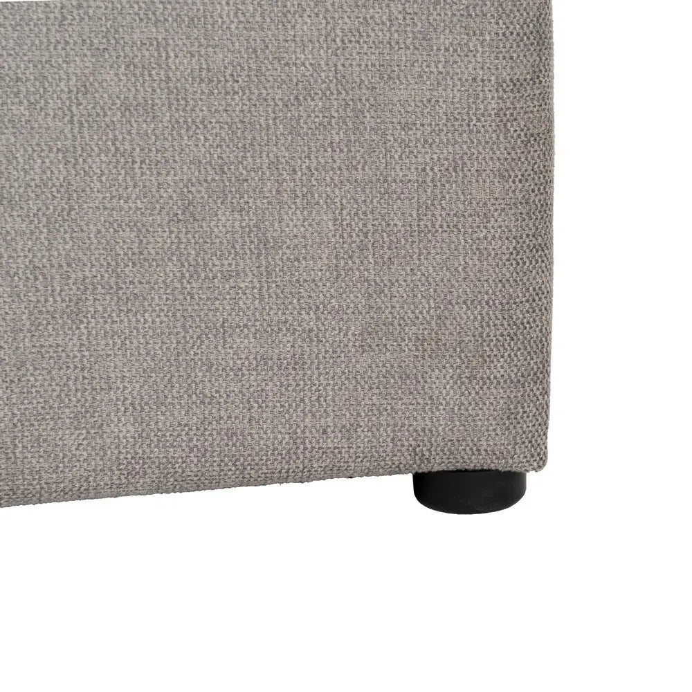 BOLEA - Lit tapissé gris pour matelas 180 cm