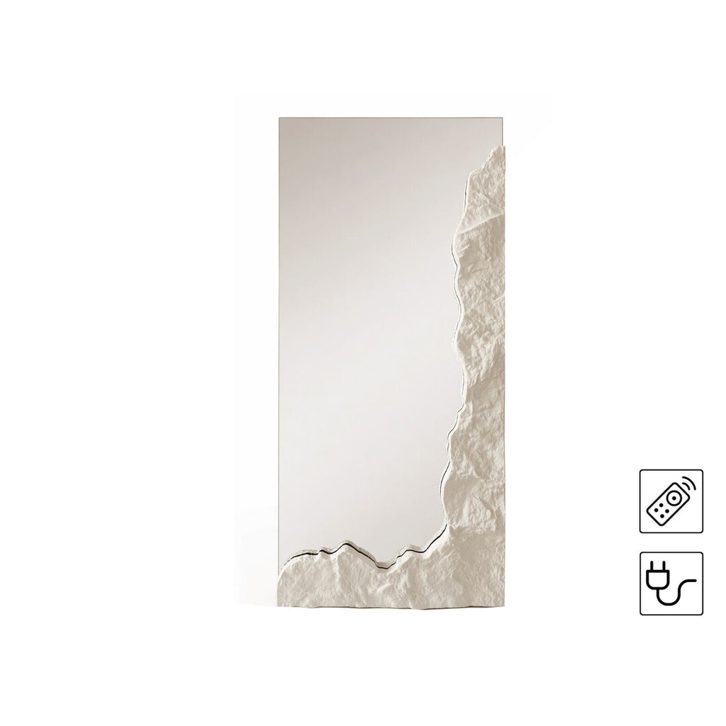 JAVEA - Espejo rectangular de poliuretano con LED blanco