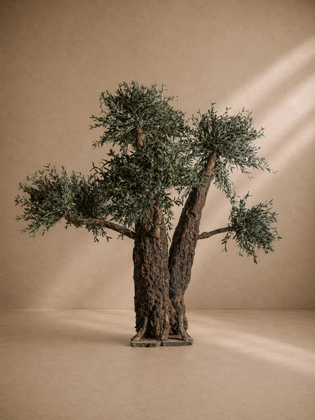 OLIVO XXL - Olivo artificial premium de madera, fibras naturales y plástico 320 cm