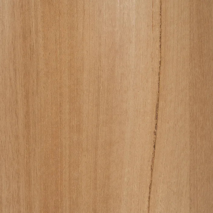 CAVIA - Mesa de comedor redonda blanca y natural 120 cm – estilo contemporáneo