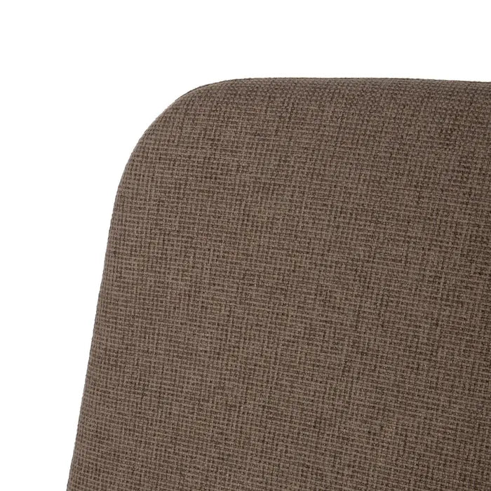 COLLIOURE - Silla de oficina con ruedas, tela color topo y metal, 67,5 × 62 × 114,5 cm