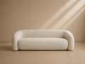 ARANO - Canapé 3 places en chenille beige - pour salons, hôtels