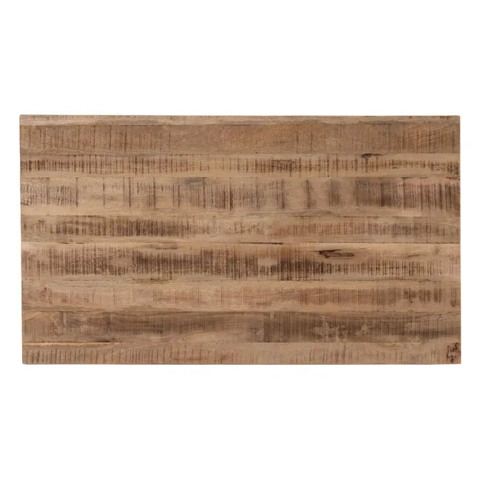 ARTA - Mesa de comedor natural negro 180 x 90 x 76 cm