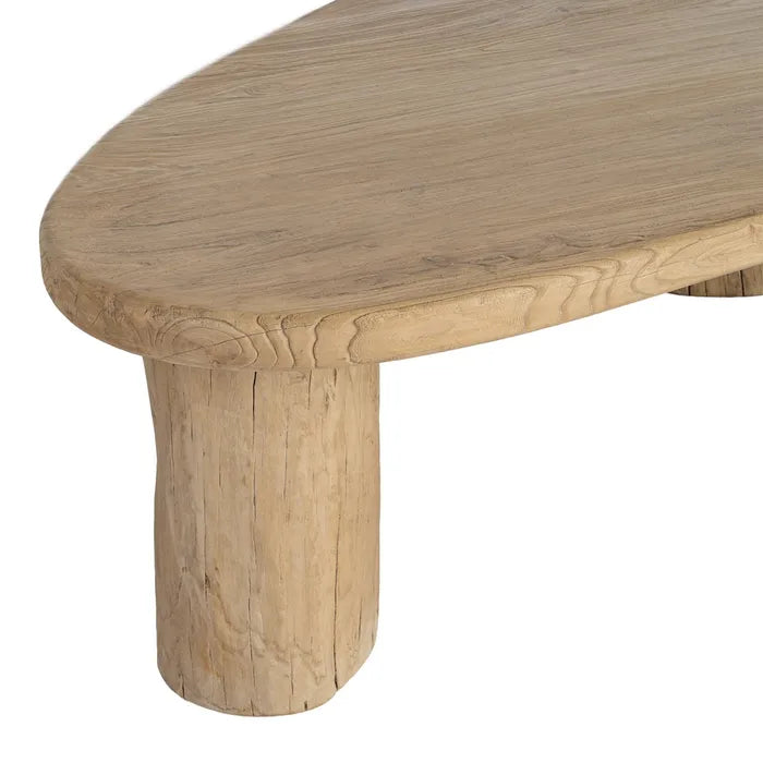 ONSARES - Mesa de centro de madera de olmo para salón 170 x 94 x 45 cm