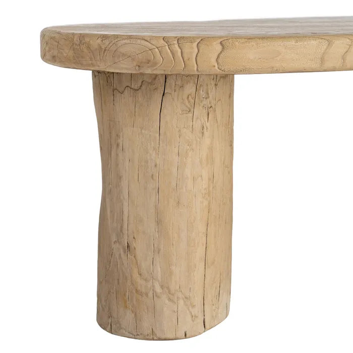 ONSARES - Mesa de centro de madera de olmo para salón 170 x 94 x 45 cm