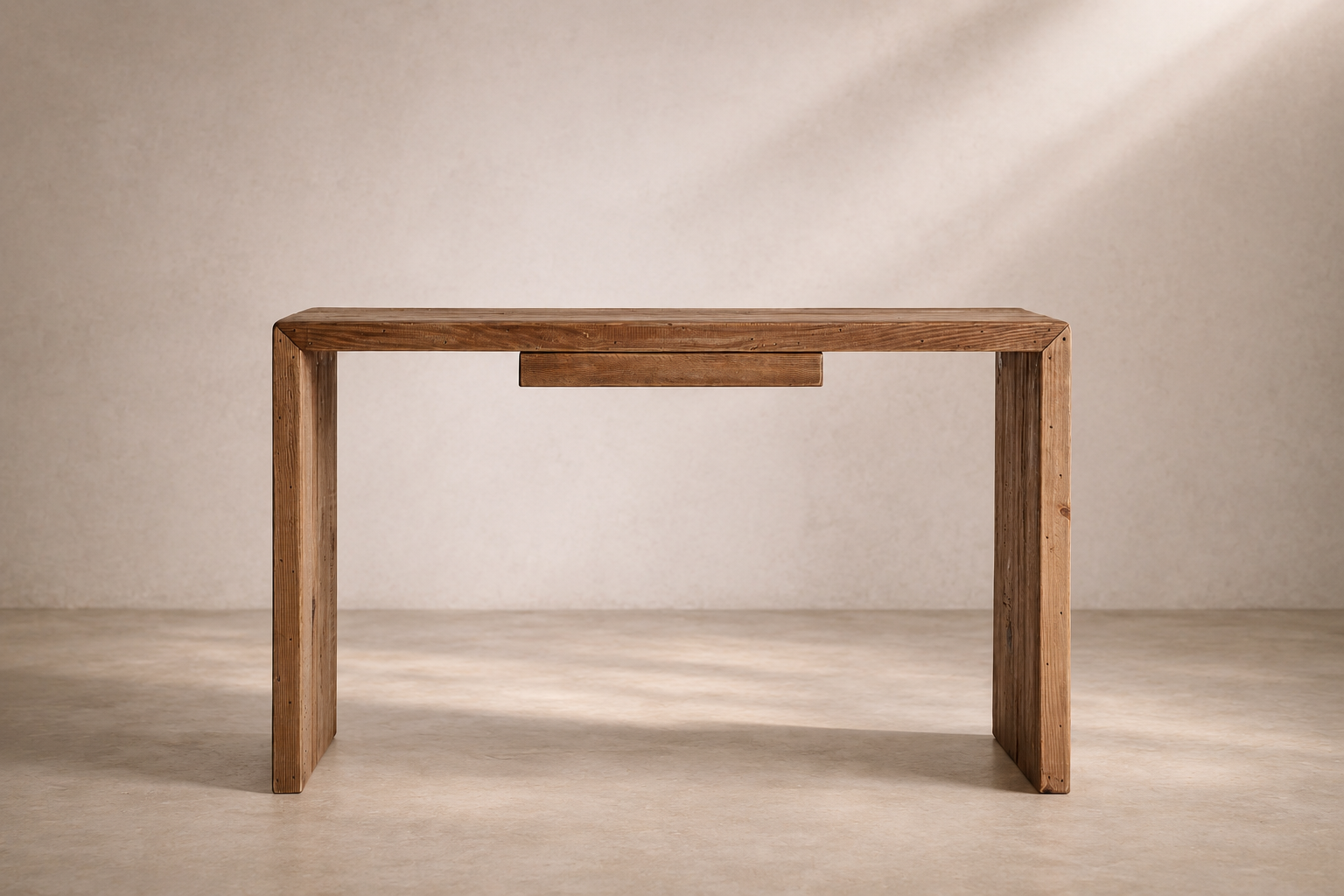 RIAZA - Bureau design en bois recyclé – Élégance naturelle et caractère authentique