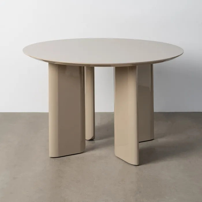 GISTAIN - Mesa de comedor topo 120 x 120 x 75 cm