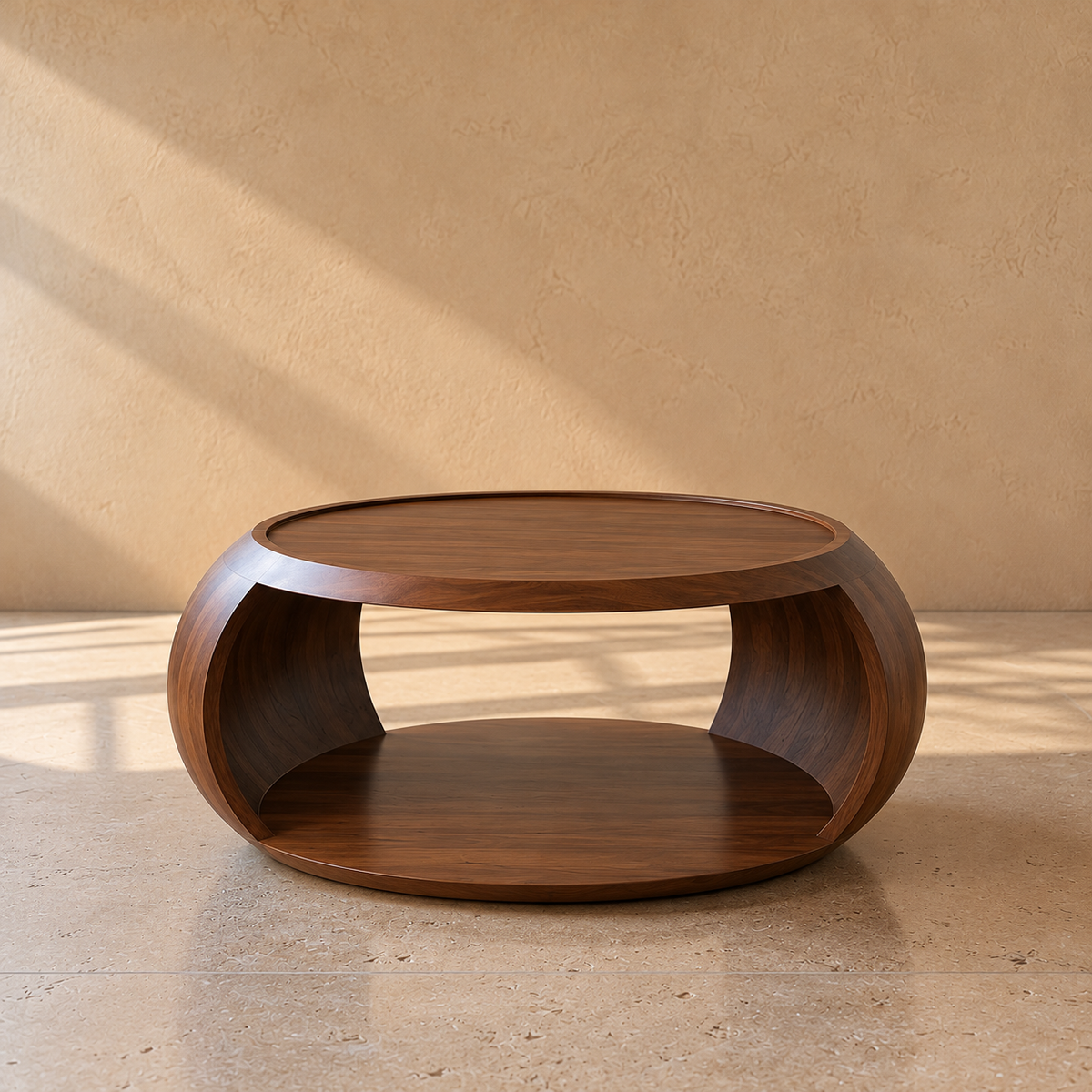 SOSPEL - Mesa de centro madera de mango salón 72 x 72 x 36 cm